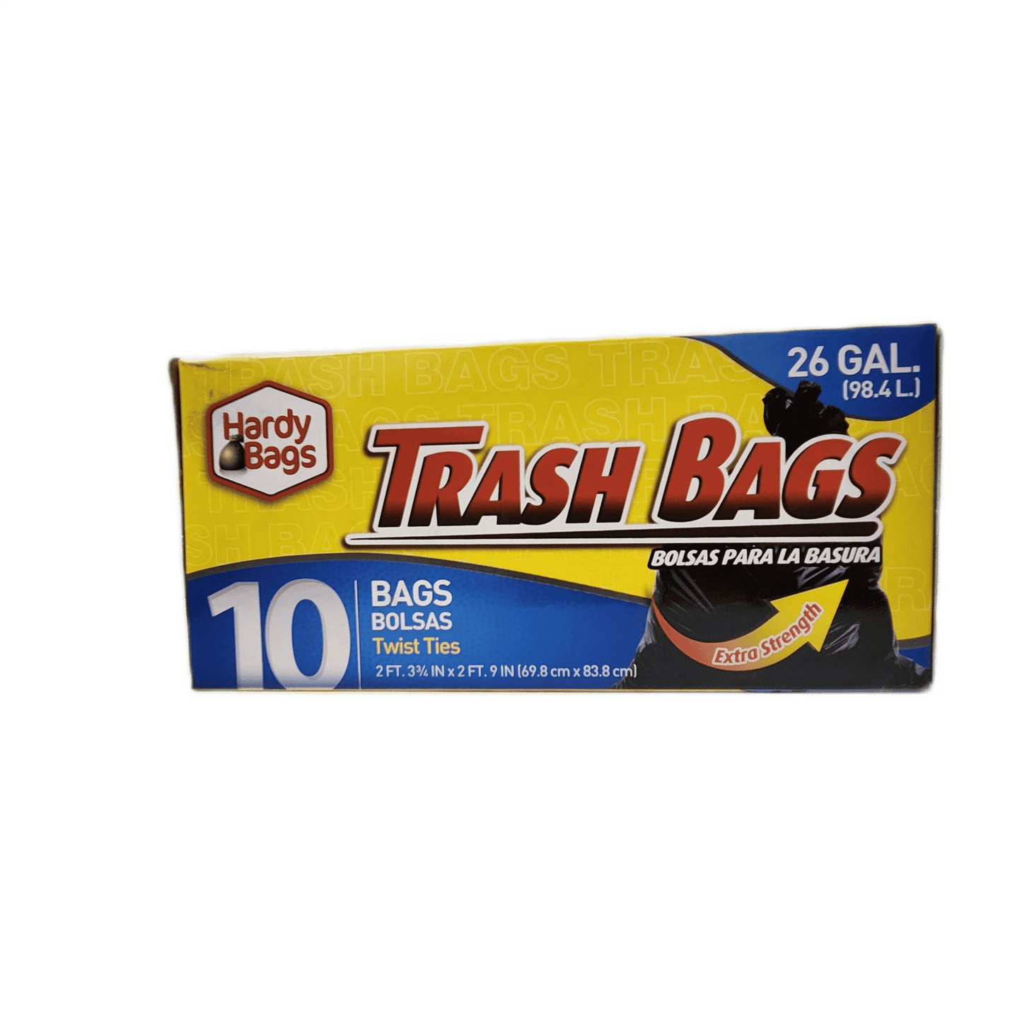 HARDY TRASH BAGS 26 GAL BLACK 24PK 10CT (SKU#12104)