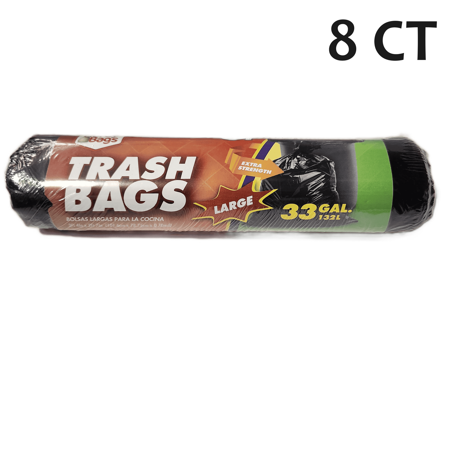 HARDY TRASH BAGS 33GAL ROLL 8CT/24 (SKU#12867)