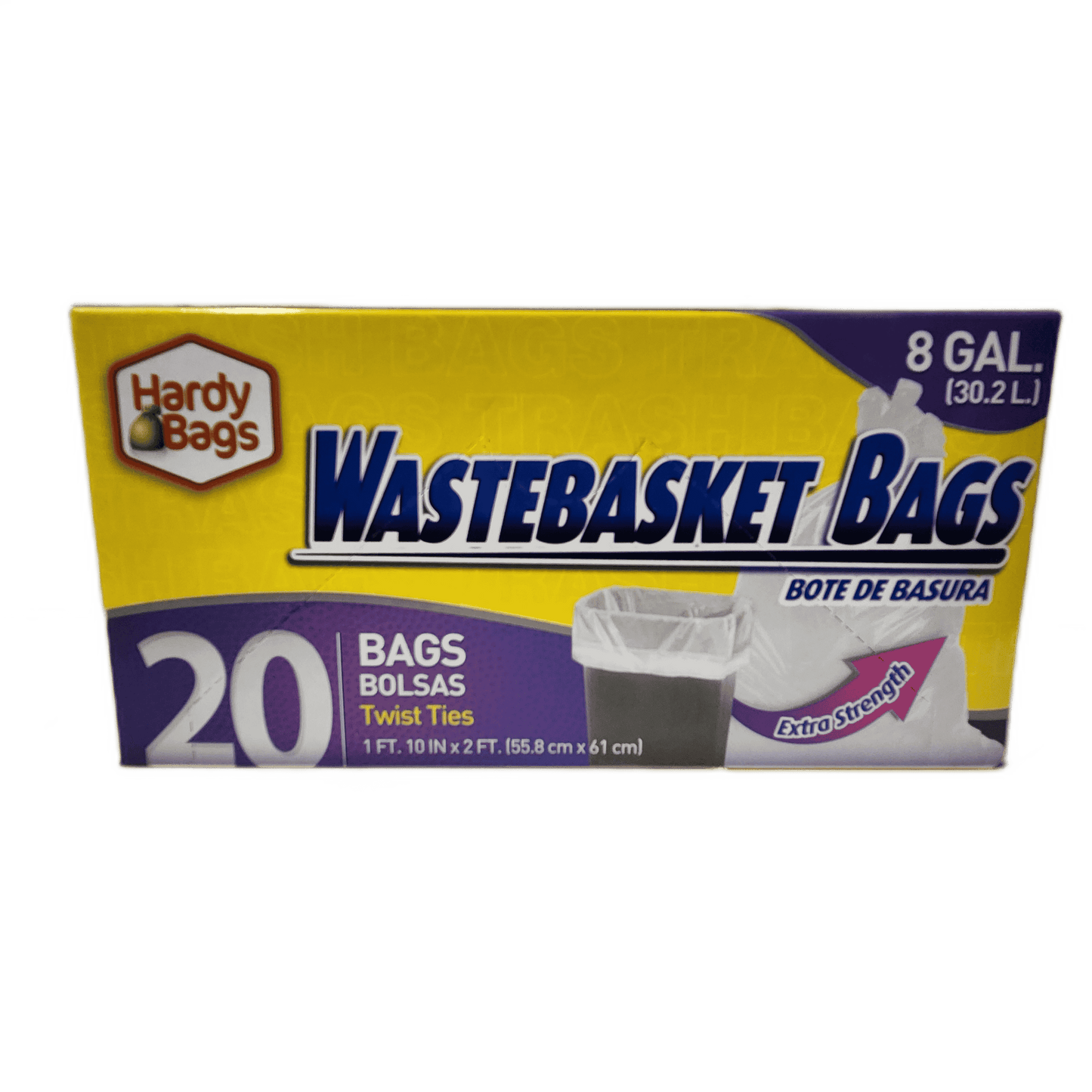 HARDY TRASH BAG 8GAL 20CT/24PK (SKU#12943)