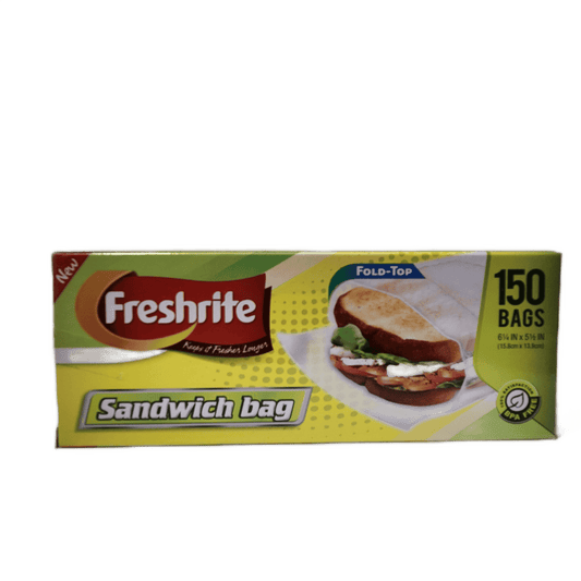 FRESHRITE FOLD TOP SANDWICH BAGS 24PK/150CT (SKU#12941)
