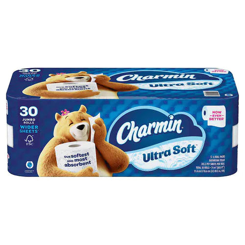 CHARMIN ULTRA SOFT TOILET TISSUE PAPER 30PACK (SKU#12189)