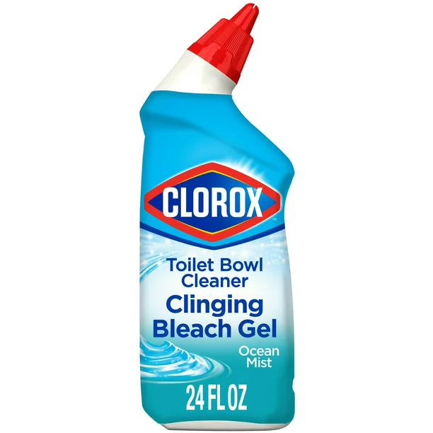 CLOROX TOILET BOWL CLEANER CLINGING BLEACH GEL 12/24oz (SKU#11741)