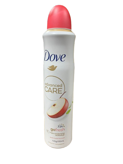 DOVE DEODORANT SPRAY APPLE TEA WHITE 6/250ML