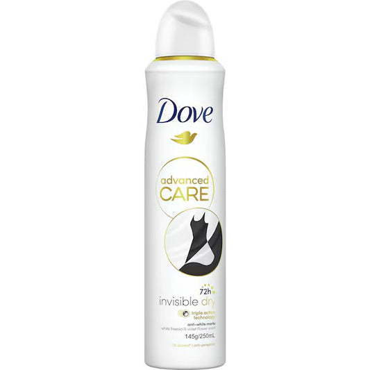 DOVE DEODORANT SPRAY INVISIBLE DRY 6/250ML