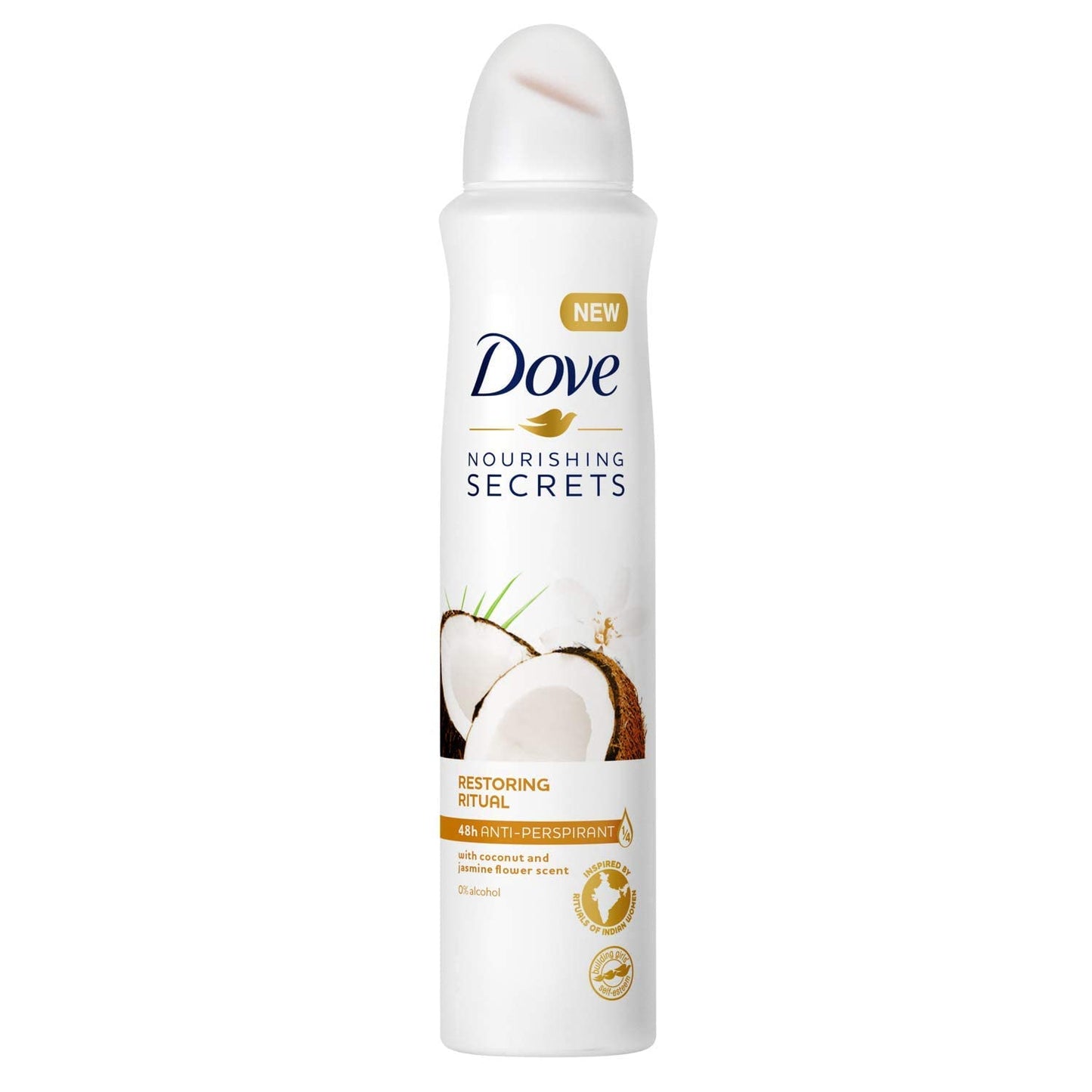 DOVE DEODORANT SPRAY COCONUT 6/250ML