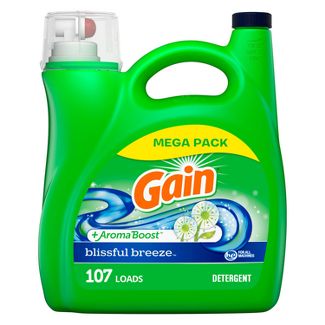 GAIN AROMA BOOST LIQUID LAUNDRY DETERGENT BLISSFUL BREEZE 4/154oz