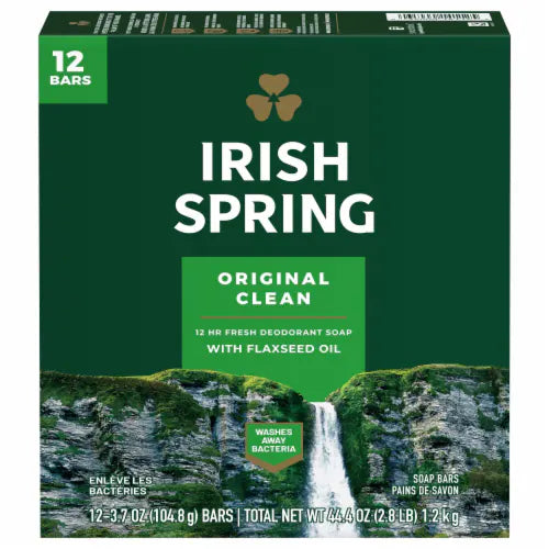 IRISH SPRING BAR SOAP ORIGINAL 12BARS 6PK/3.7oz (SKU#13007)