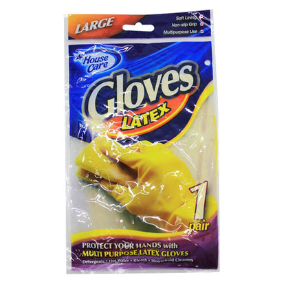 KITCHEN YELLOW GLOVES LARGE 12PK (SKU#12211)