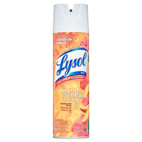 LYSOL DISINFECTANT SPRAY BRAND NEW DAY MANGO & HIBISCUS 12/19oz