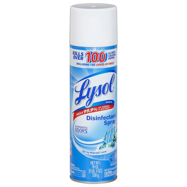 LYSOL DISINFECTANT SPRAY SPRING WATERFALL 12/19oz