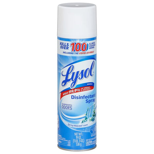 LYSOL DISINFECTANT SPRAY SPRING WATERFALL 12/19oz