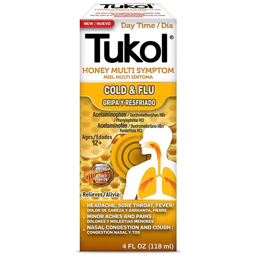 Tukol Cold & Flu Honey Multi symptom Day Time 4oz