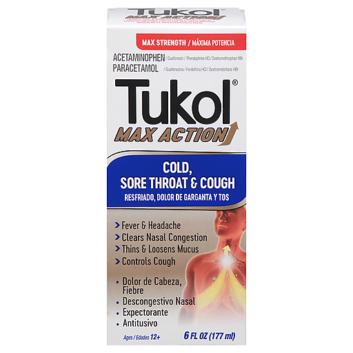 Tukol Max Action Cold, Sore Throat & Cough 6oz