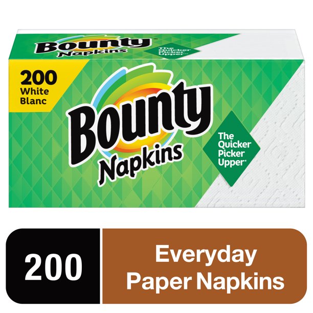 BOUNTY PAPER NAPKINS WHITE 8/200CT (SKU#11564)