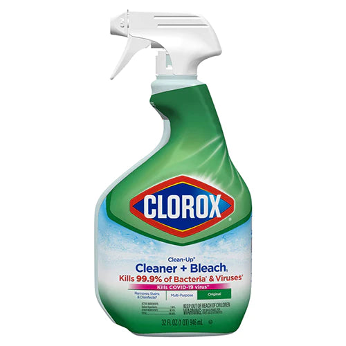 CLOROX CLEAN-UP GREEN BLEACH SPRAY ORIGINAL 12/32oz (SKU#11609)