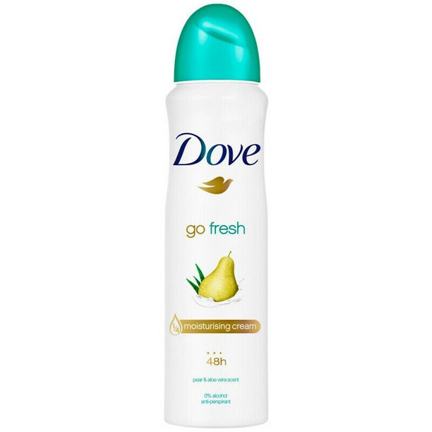 DOVE DEODORANT SPRAY PEAR & ALOE 6/150ml (SKU#11627)