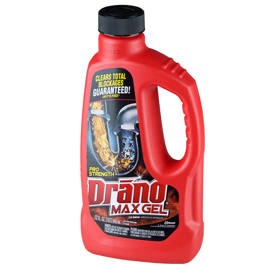 DRANO MAX GEL CLOG REMOVER 12/32oz (SKU#11687)