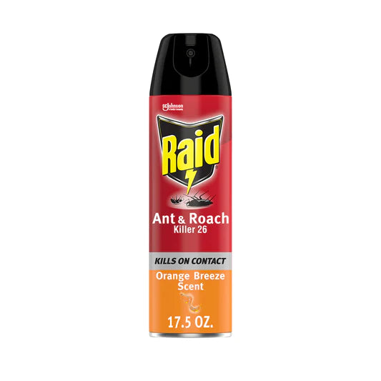 RAID ANT & ROACH KILLER ORANGE 12/17.5oz (SKU#11753)