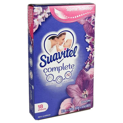 SUAVITEL DRY SHEETS LAVENDER 15/18CT (SKU#11926)